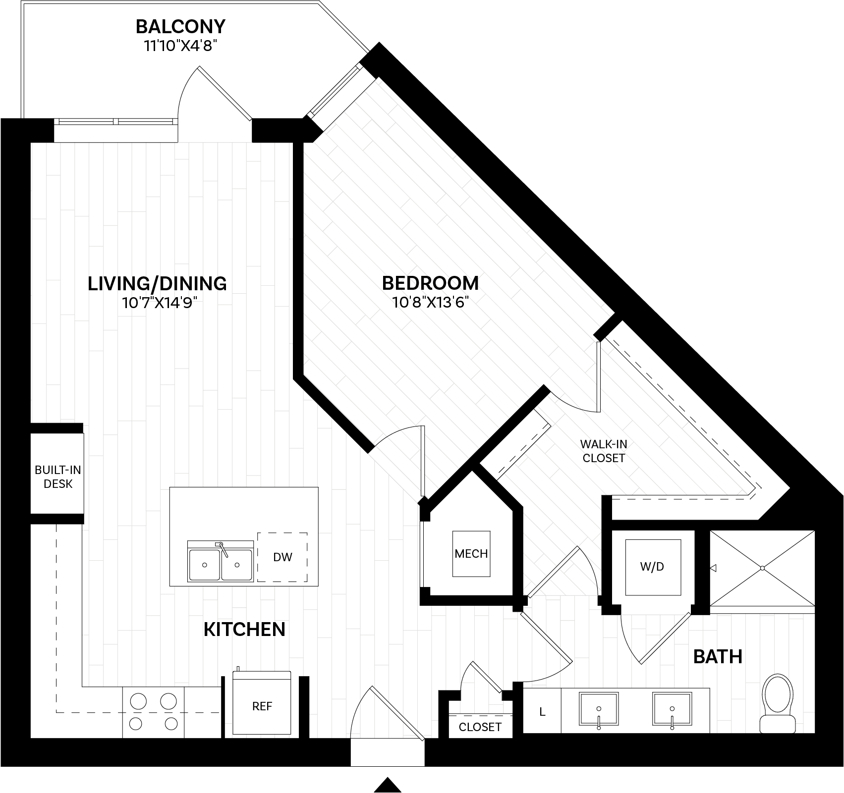 Floor Plan Image of Apartment Apt 204